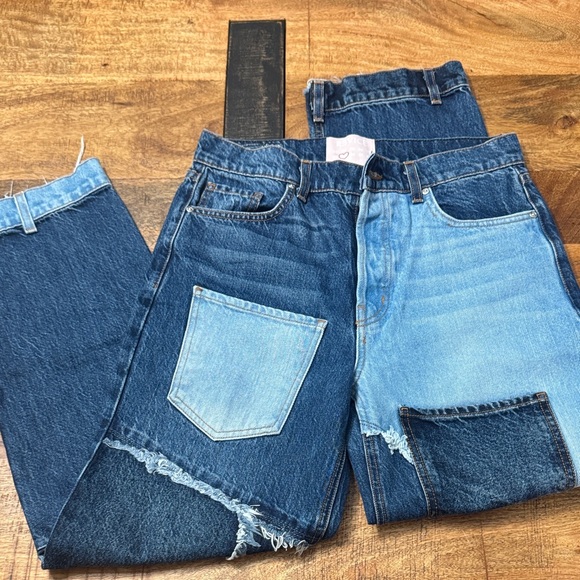 Revice Matchmaker high rise patchwork straight leg jeans Love at First Sight - Picture 2 of 12